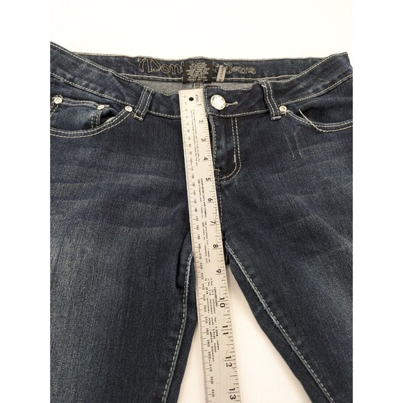 Montana Straight‎ Jeans Women's Size 11/12 Blue Stretch Distressed/Embellished - Picture 9 of 9